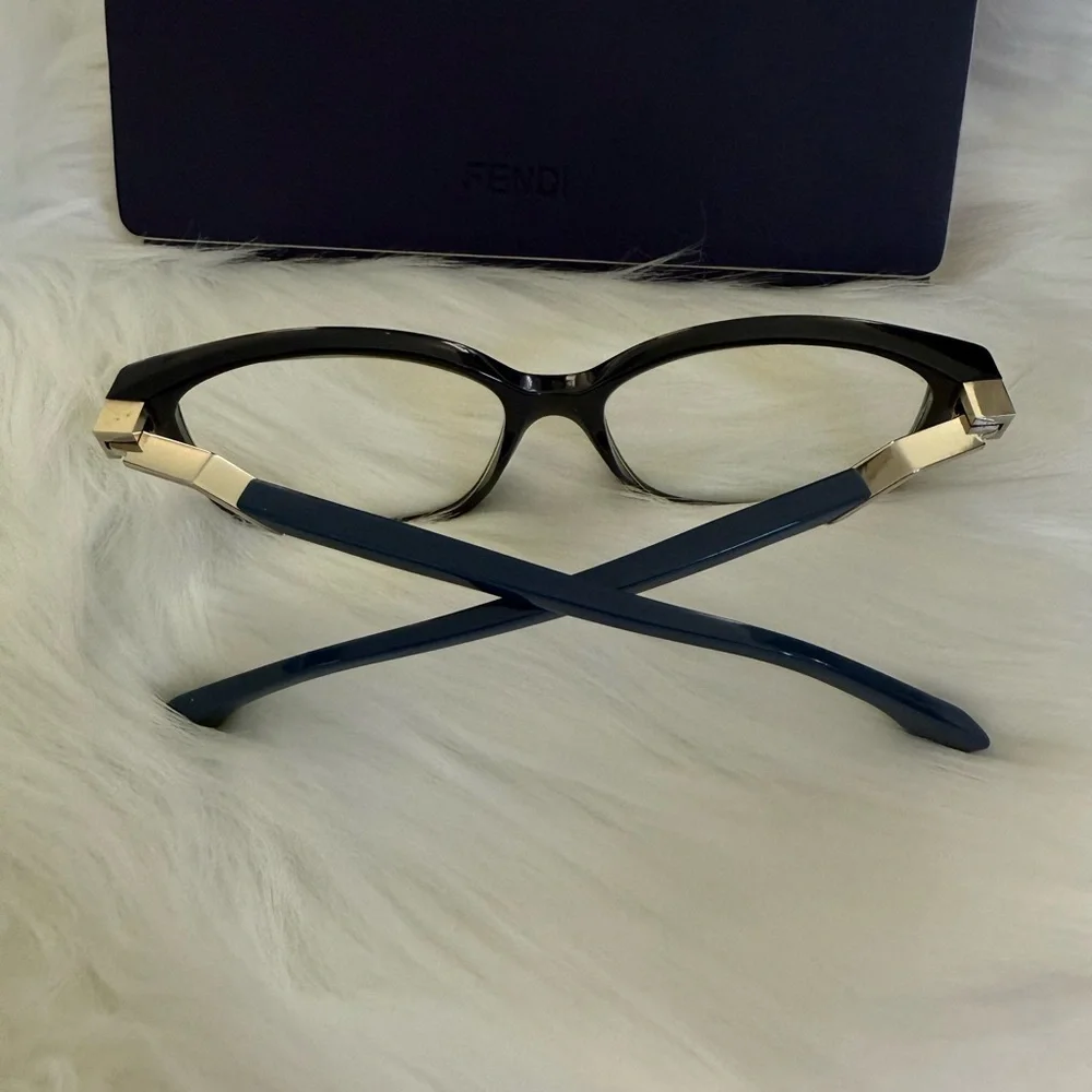Fendi FF 0232 PJP Eyeglasses and Case | Blue Frame Made in Italy | Authenticated